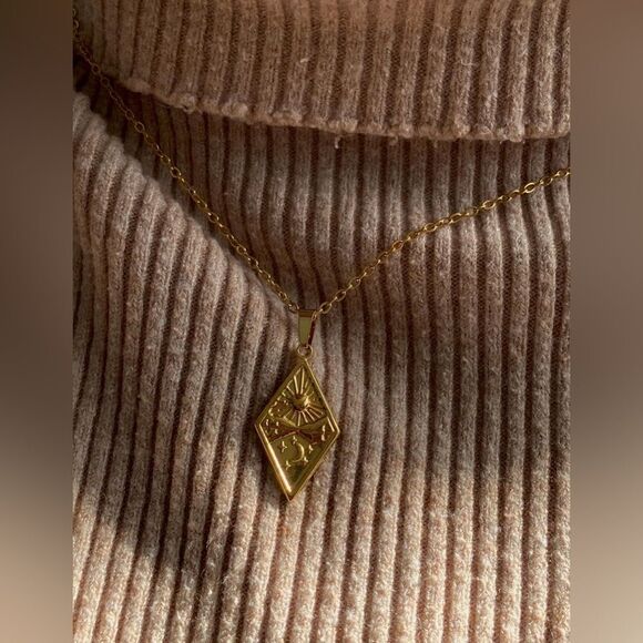 boho sun necklace A732 - Picture 2 of 7